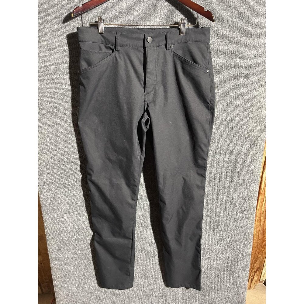 Myles Pants Mens 35x32 Black Stretch Tech Chino 5 Pocket Casual Straight Leg